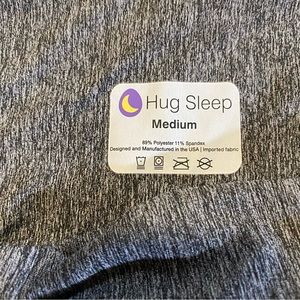 HugSleep body hugger Size M, gray 62” long, 20” wide at widest part, like new